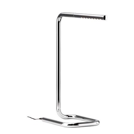 puristische Stahlrohr-Tischleuchte