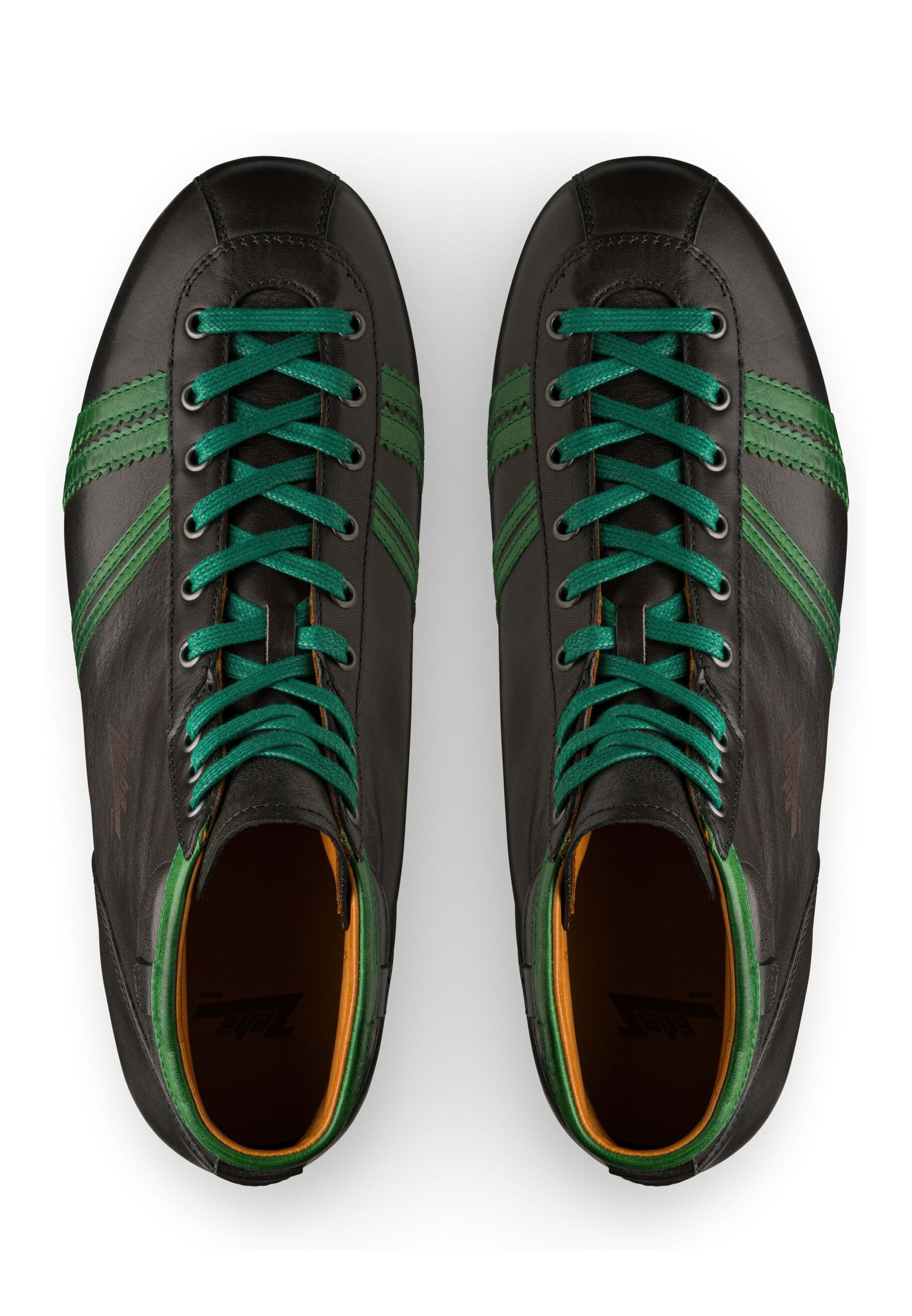 Derby Ledersneaker Kalbsleder - Vegetabil gegerbt anthrazit / grün Produktnummer: 808.01124