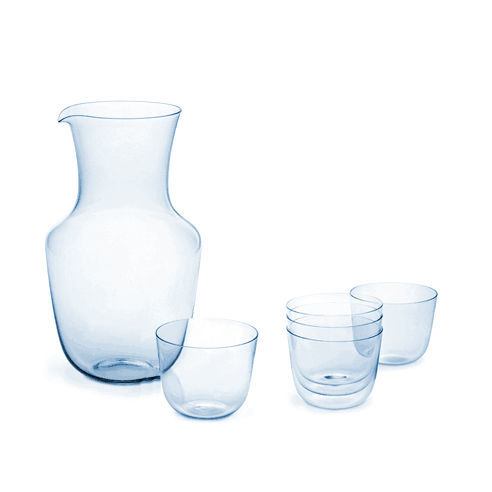 Glasservice aus hauchzartem Musselinglas