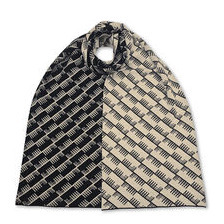 Jacquard Schal - 100% feine Merinowolle breit