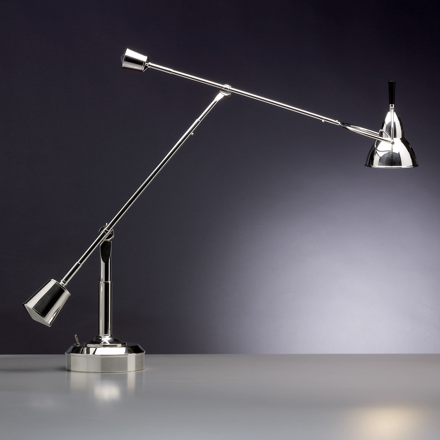 limitierte Auflage der Schreibtischleuchte EB27 Sterling Silber (limitierte Edition) von Eduard-Wilfrid Buquet 