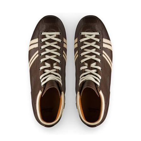 Derby Ledersneaker Kalbsleder - Vegetabil gegerbt dunkelbraun / cremeweiß Produktnummer: 808.03121