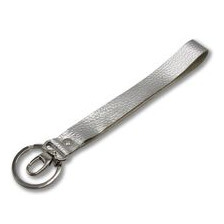 Langes Schlüsselband aus Leder mit Ring und Karabiner