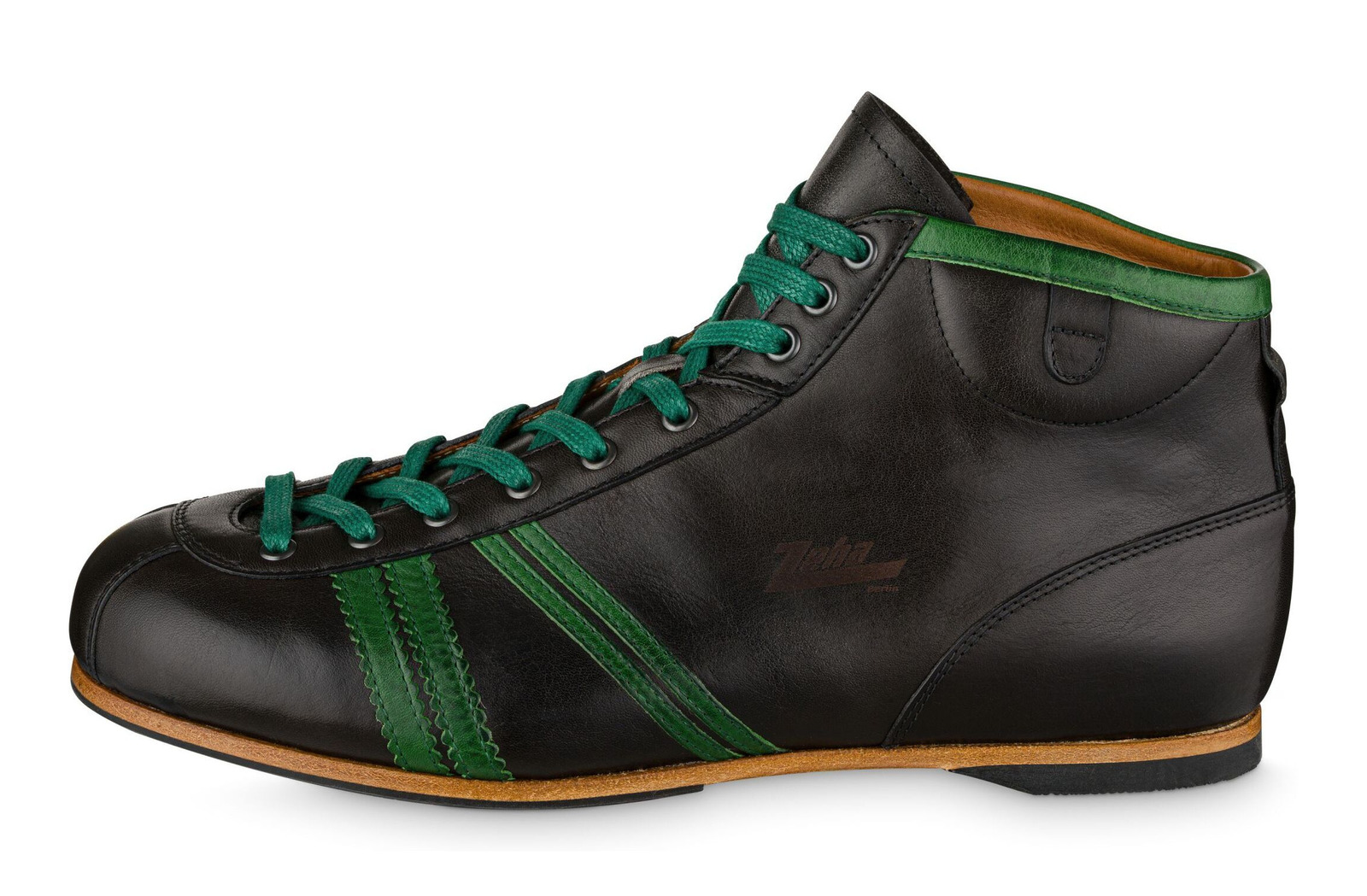 Derby Ledersneaker Kalbsleder - Vegetabil gegerbt anthrazit / grün Produktnummer: 808.01124