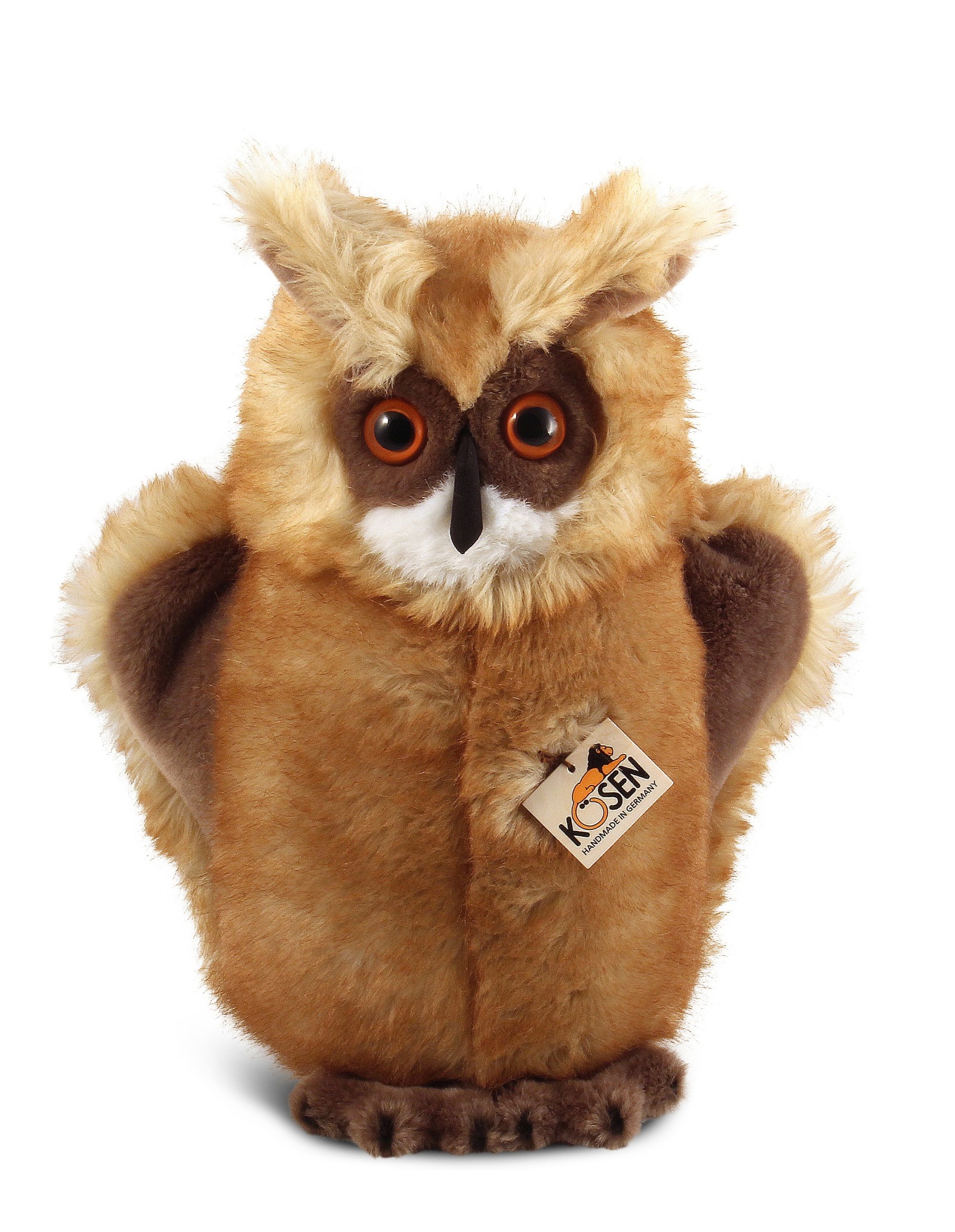 großer brauner Uhu aus Plüsch 