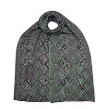 Jacquard Schal - 100% feine Merinowolle breit