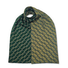 Jacquard Schal - 100% feine Merinowolle breit
