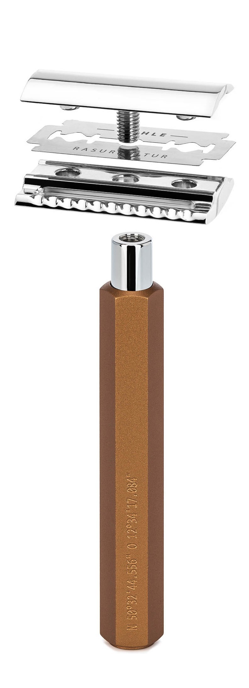 Mühle Rasierhobel Hexagon Bronze