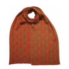 Jacquard Schal - 50% Seide & 50% feine Merinowolle