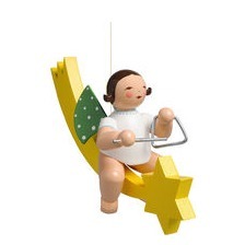 Christbaumschmuck Grünhainichener Engel auf Schweif