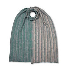 Jacquard Schal - 50% Seide & 50% feine Merinowolle