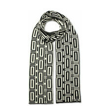 Jacquard Schal - 100 % feine Merinowolle