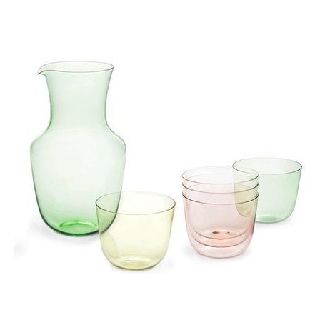 Glasservice aus hauchzartem Musselinglas