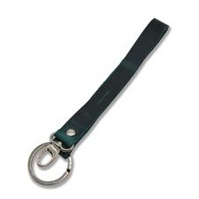 Langes Schlüsselband aus Leder mit Ring und Karabiner