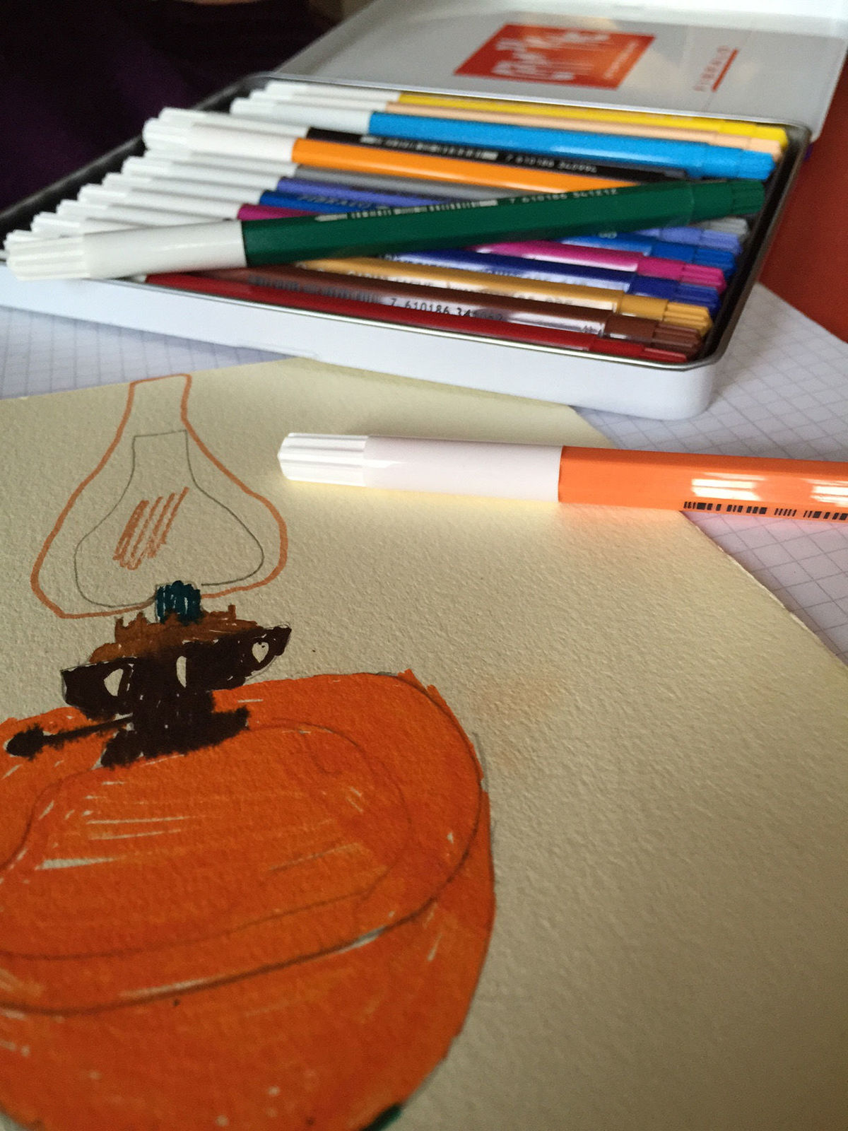 Nicht beunruhigend, sollten diese Filzstifte von Caran d'Ache auch die Lippen bunt malen