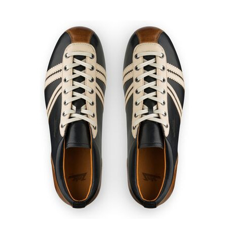 Liga Ledersneaker Kalbsleder schwarz/ cognac / cremeweiß Produktnummer: 855.01122