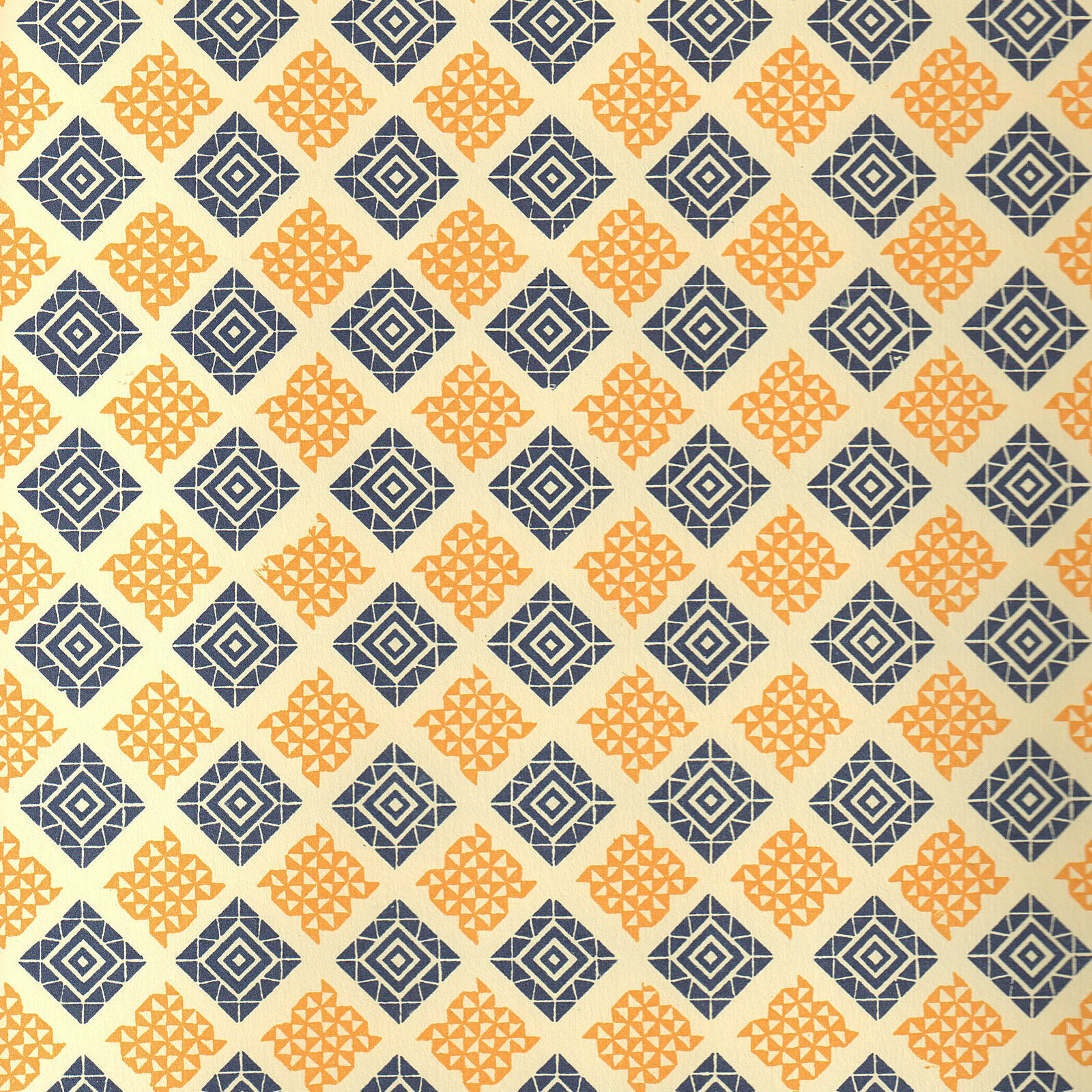 Carta Pura Geschenkpapier, Muster blau/gelb