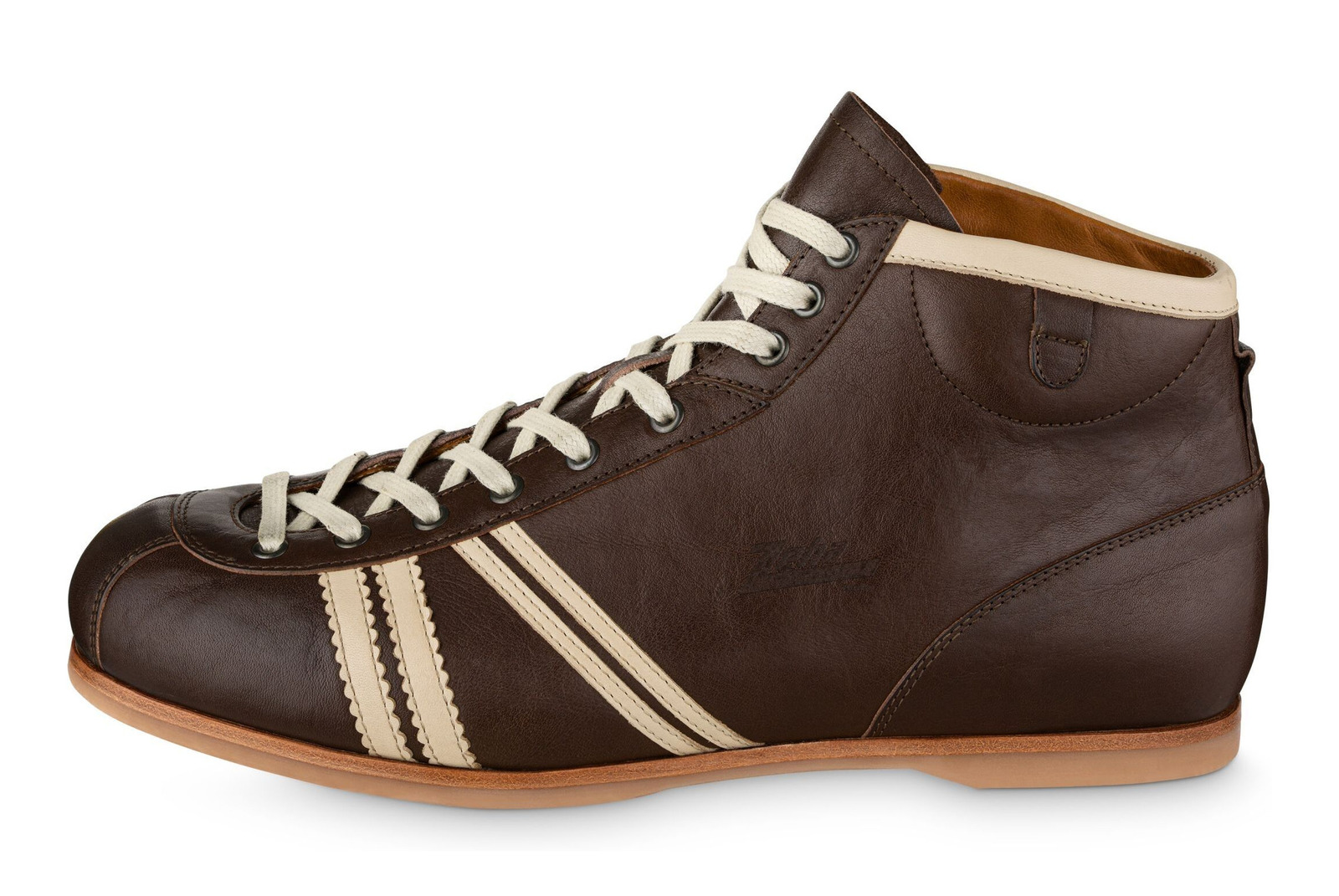 Derby Ledersneaker Kalbsleder - Vegetabil gegerbt dunkelbraun / cremeweiß Produktnummer: 808.03121