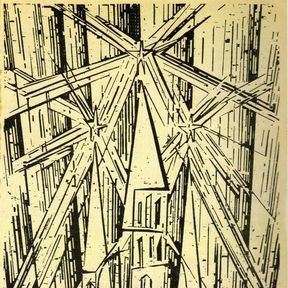 Kathedrale, Titel des Bauhaus. Lyonel Feininger, April 1919.