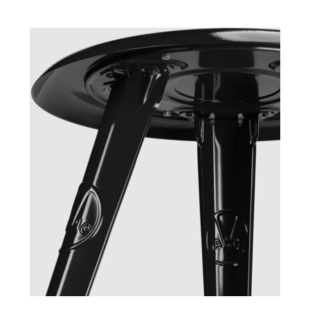 ROWAC Schemel Hocker Steel Schwarz