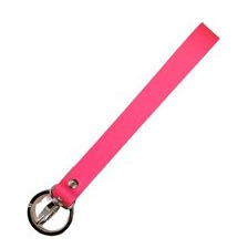 Langes Schlüsselband aus Leder mit Ring und Karabiner