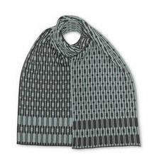 Jacquard Schal - 100% feine Merinowolle breit
