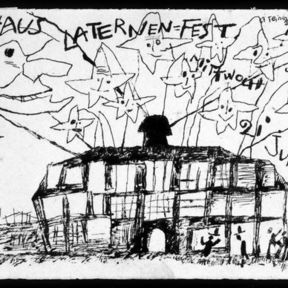 Postkarte zum Laternenfest am 21. Juni 1922, Lithografie,