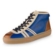 Ledersneaker TRAINER saphir-blau / cognac / weiß, Zeha Berlin 