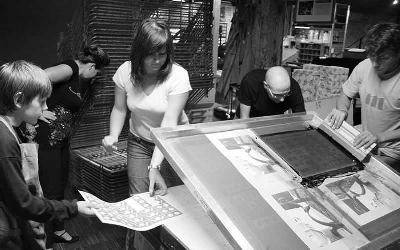 Abzug beim Siebdruck