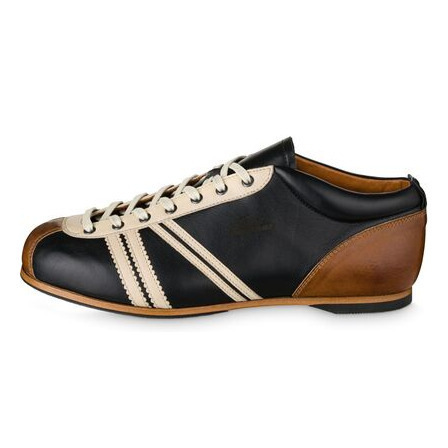 Liga Ledersneaker Kalbsleder schwarz / cognac / cremeweiß Produktnummer: 855.01122
