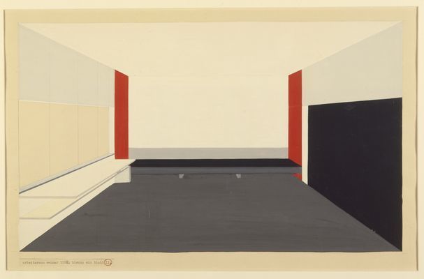 Entwurf für das Atelier Moholy-Nagy, Bl. 1,1924 