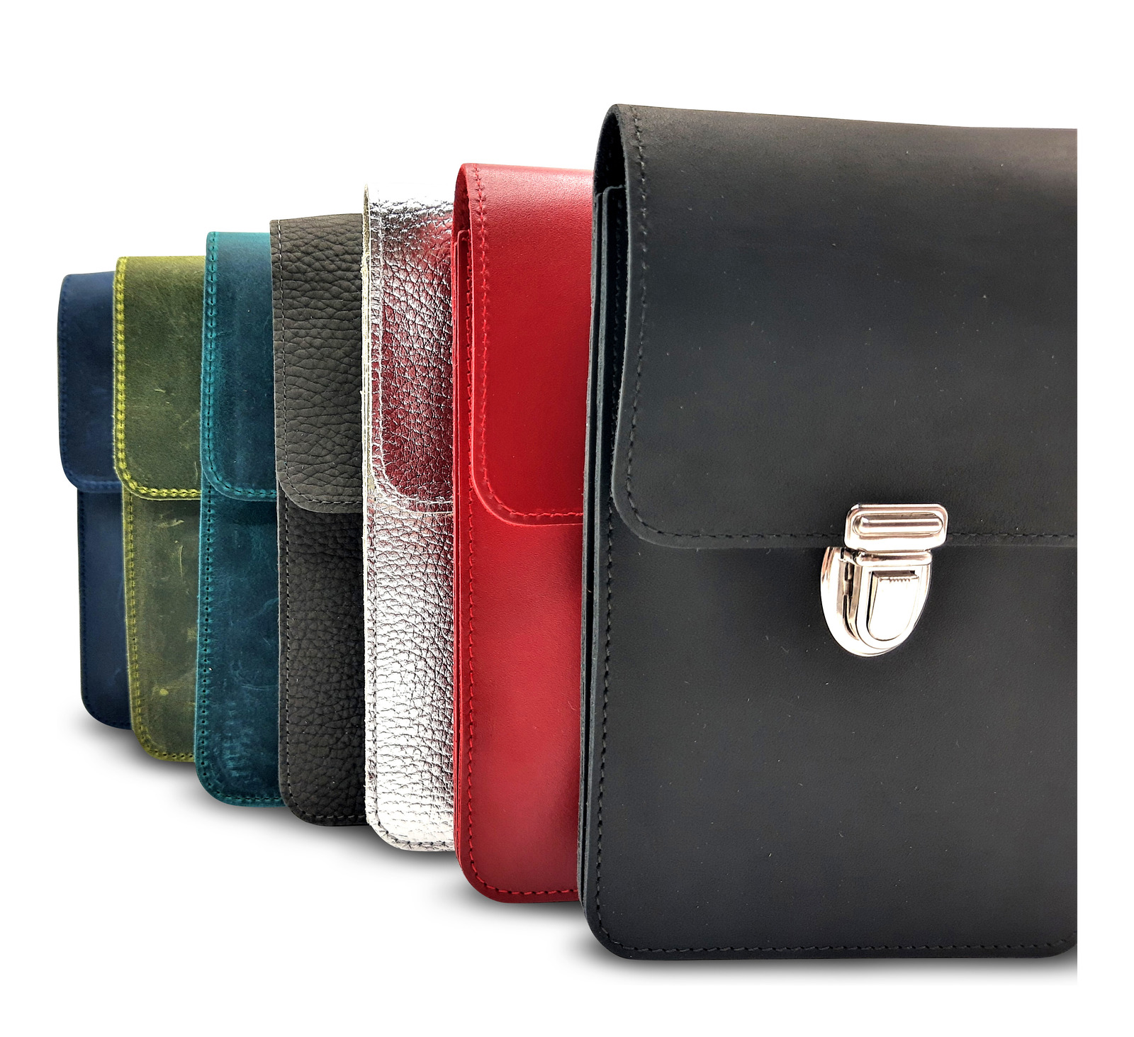 BORSA Handytaschen aus Rindleder in div. Farben 