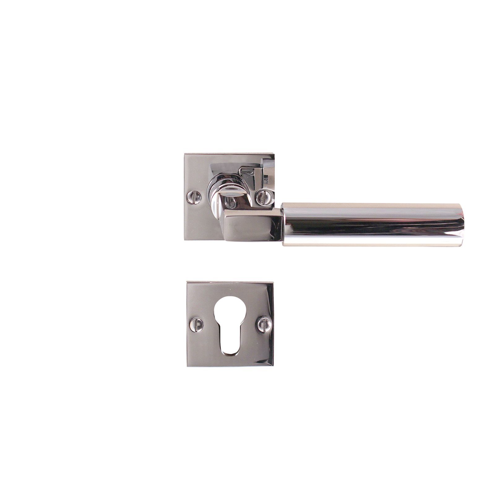 Gropius Türdrücker mit Metallgriff - Messing