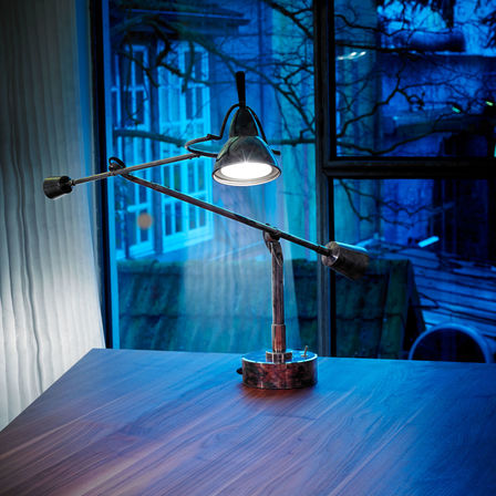 limitierte Auflage der Schreibtischleuchte EB27 Sterling Silber (limitierte Edition) von Eduard-Wilfrid Buquet