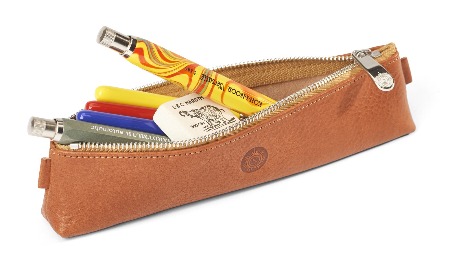 Stiftetui, Lederetui SIMMEL aus naturgegerbtem Rindleder