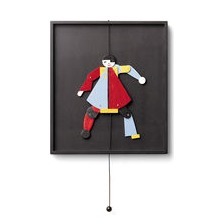 Bauhaus Hampelmann von Naef Spiele AG Zieht man an der Schnur habt der der fröhliche Hampelmann Arme und Beine. Und auch einfach ruhig an der Wand ist der Bauhaus Hampelmann einen Blickfang.   Bauhaus Hampelmann Design: Margaretha Reichardt