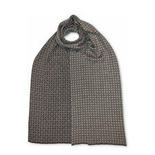 Jacquard Schal - 100% feine Merinowolle breit